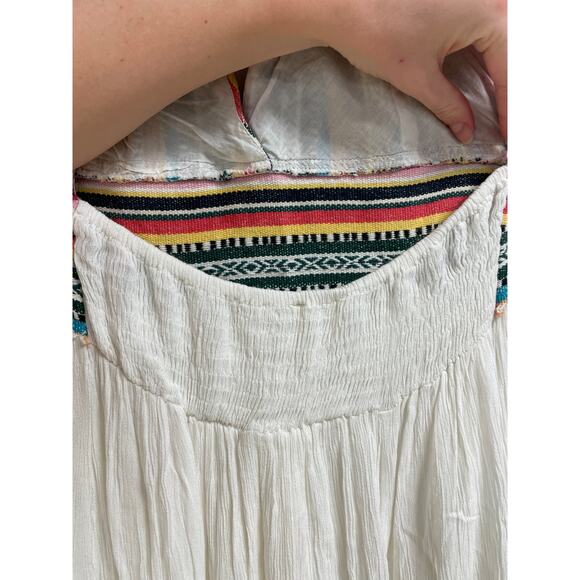 ELAN Tropical Halter Maxi Sundress Cover Up Boho Breeze Resort White Women's S - Picture 7 of 12